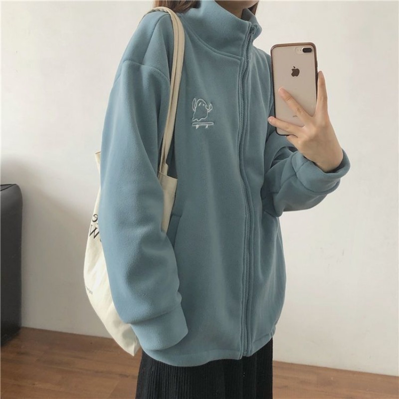 Outdoor Sport Jacket Women'S - Autumn Winter Fleece Zipper Sweatshirt Jacket