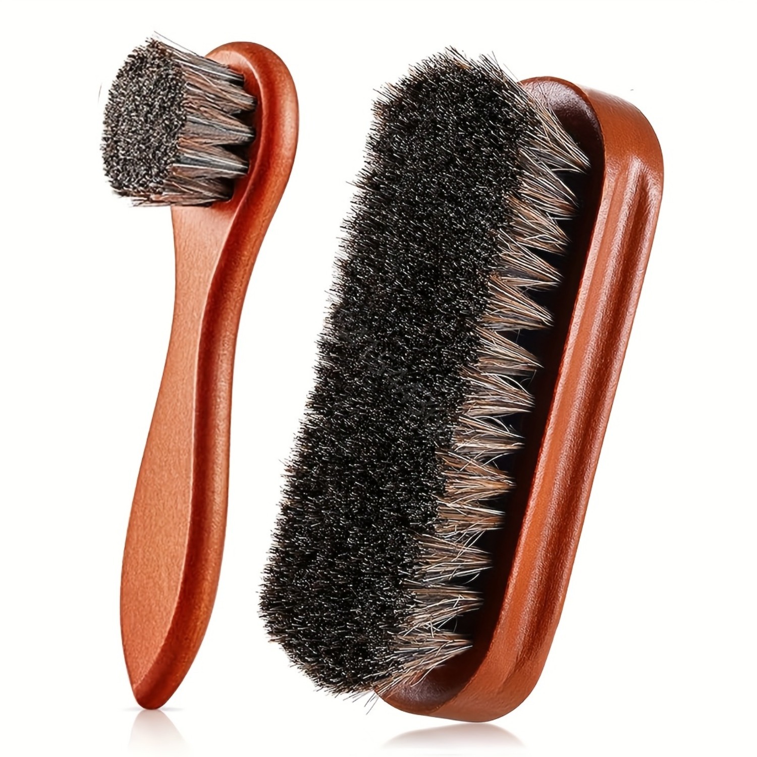 Brushing Boot Horse - 2pcs Horsehair Shine Shoes Brush Kit