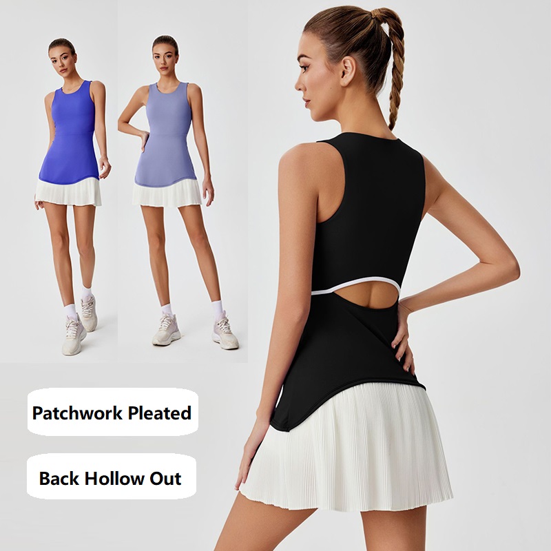 Summer Tennis Dress Hollow Out - Outdoor Sport Dress review and price
