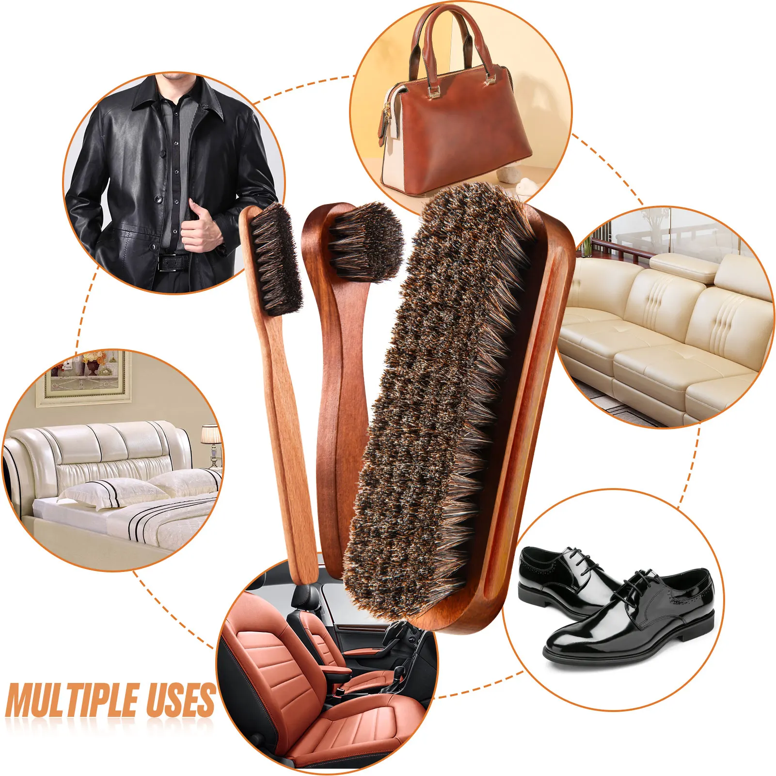 Horsehair Gloss Shoe Brush Kit - Brushing Boot Horse review and price