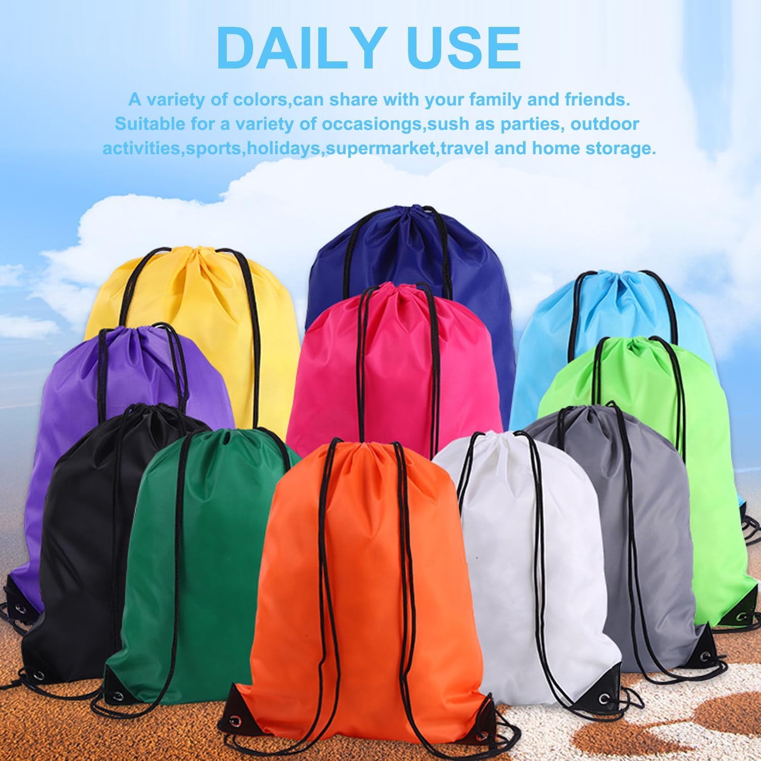 120PCS Drawstring Backpack Bul - Outdoor Sport Gym review and price