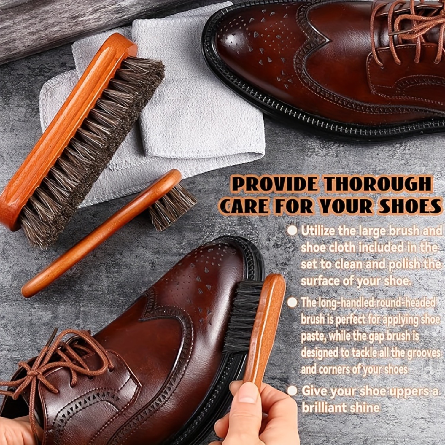 2pcs Horsehair Shine Shoes Bru - Brushing Boot Horse review and price