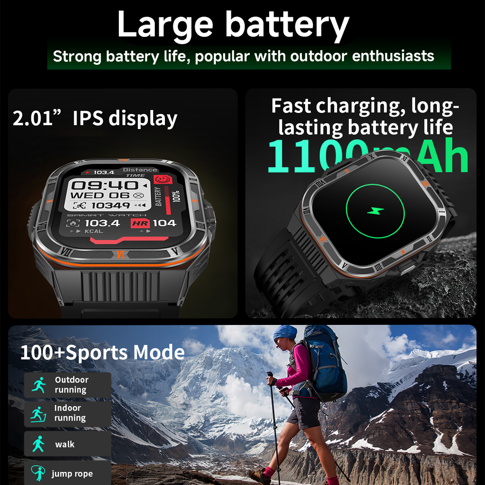 2025 New 1100mAh Battery Smart - Outdoor Sport News review and price