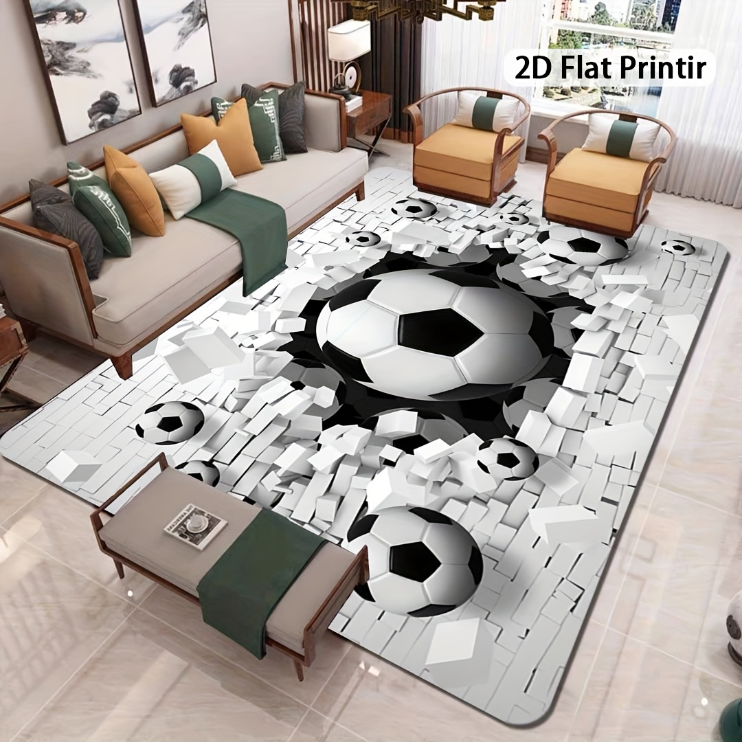 Soccer Ball 3D Effect Rug Flan - Outdoor Sport Live review and price