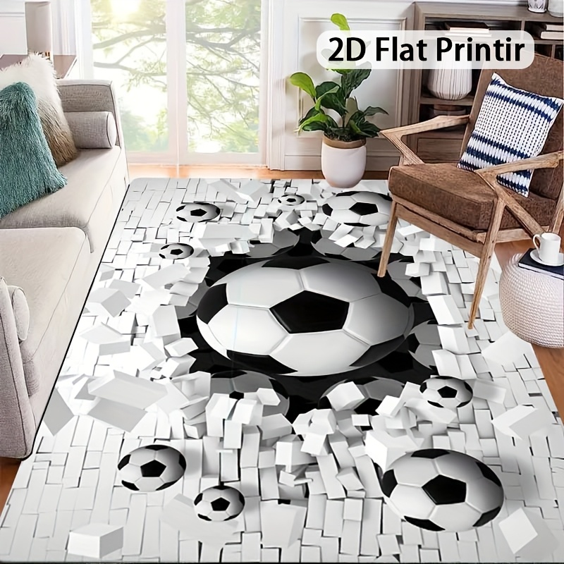 Soccer Ball 3D Effect Rug Flan - Outdoor Sport Live review and price