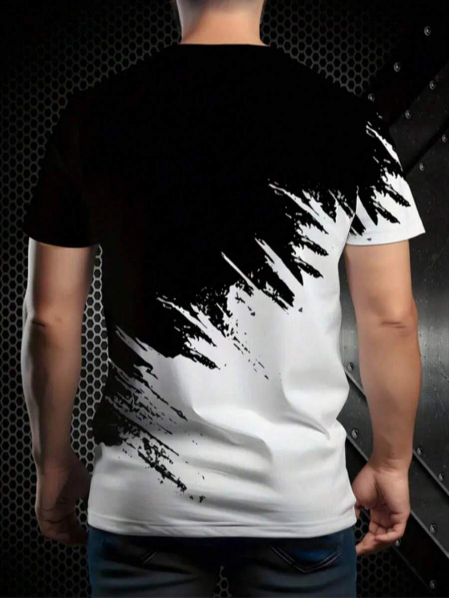 Men's 3D Print Black & White C - Outdoor Sportswear review and price